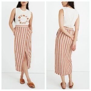 Madewell Linen blend Wrap Skirt